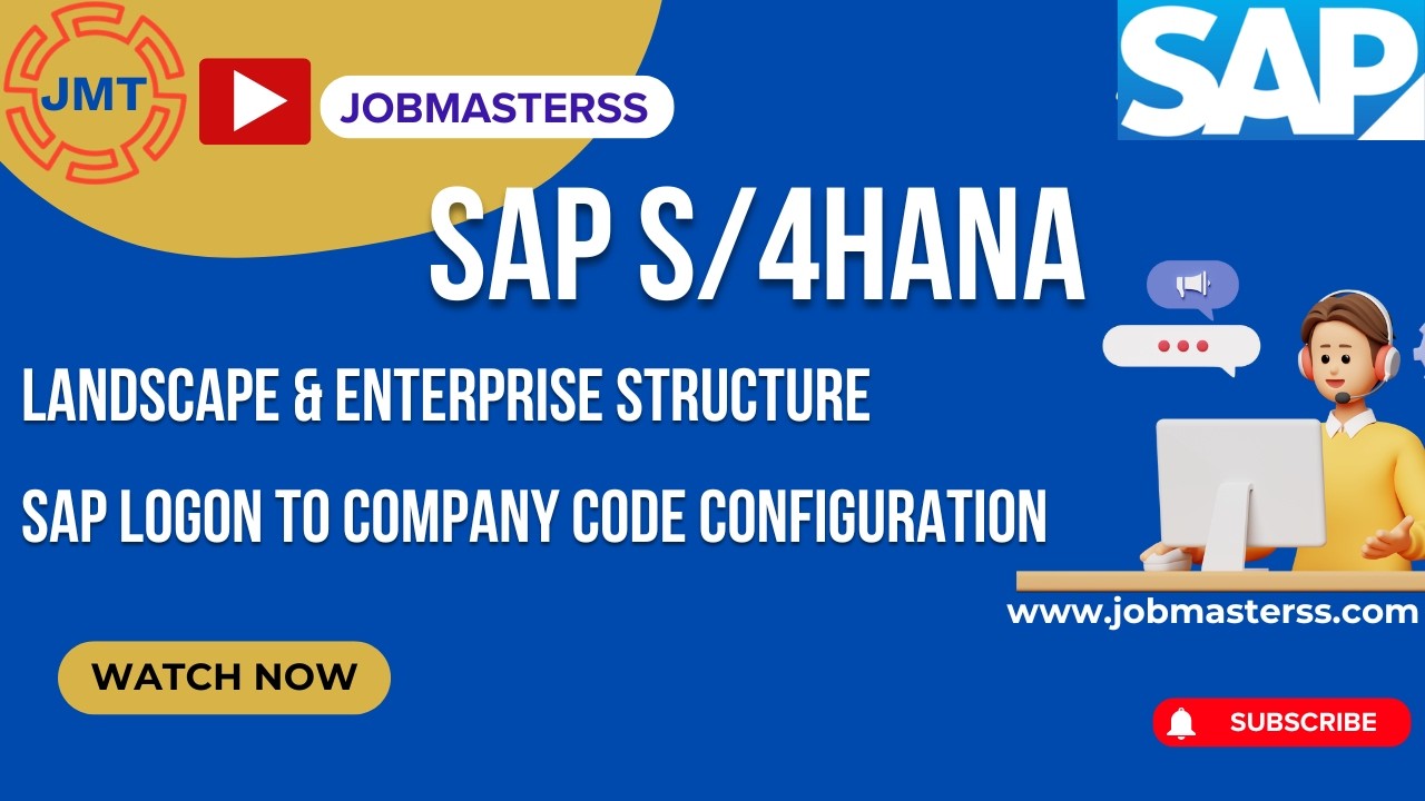 SAP S4HANA System Landscape & Enterprise Structure  SAP Logon to Company Code Configuration