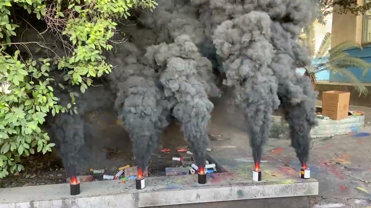 Black Smoke - MEGA mocny, gęsty, czarny dym - 60 sekund [piro][bengalos]