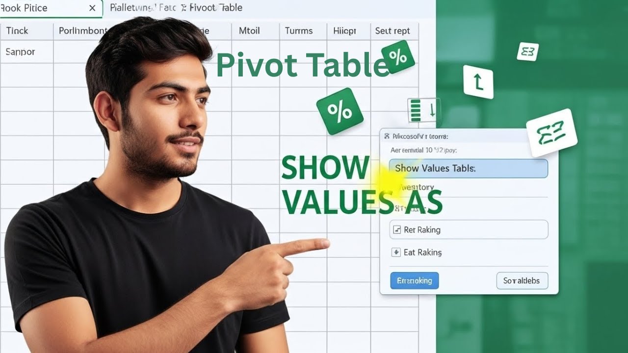 Pivot Table Show Values As Explained 🔥 % of Total, Difference & Ranking | Excel Hindi.