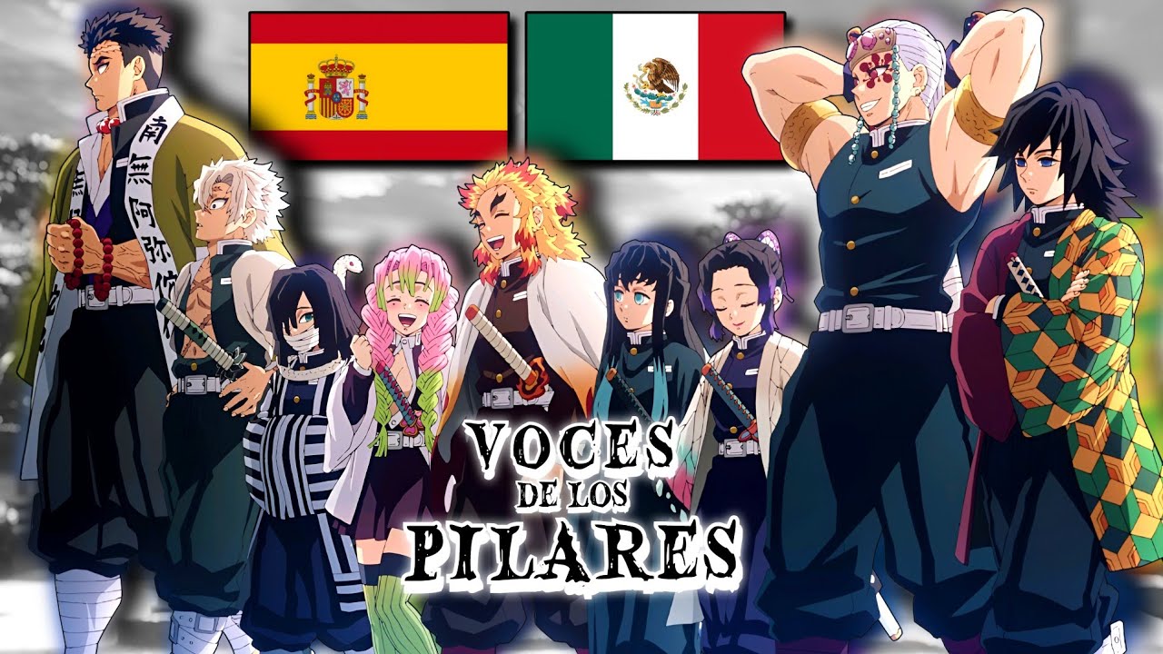 Voces de los Pilares | Comparación de Doblaje Castellano y Latino | Kimetsu no Yaiba