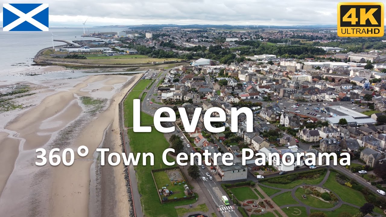 Leven - Town Centre Panorama | Scotland | UK - 4k 360&deg;
