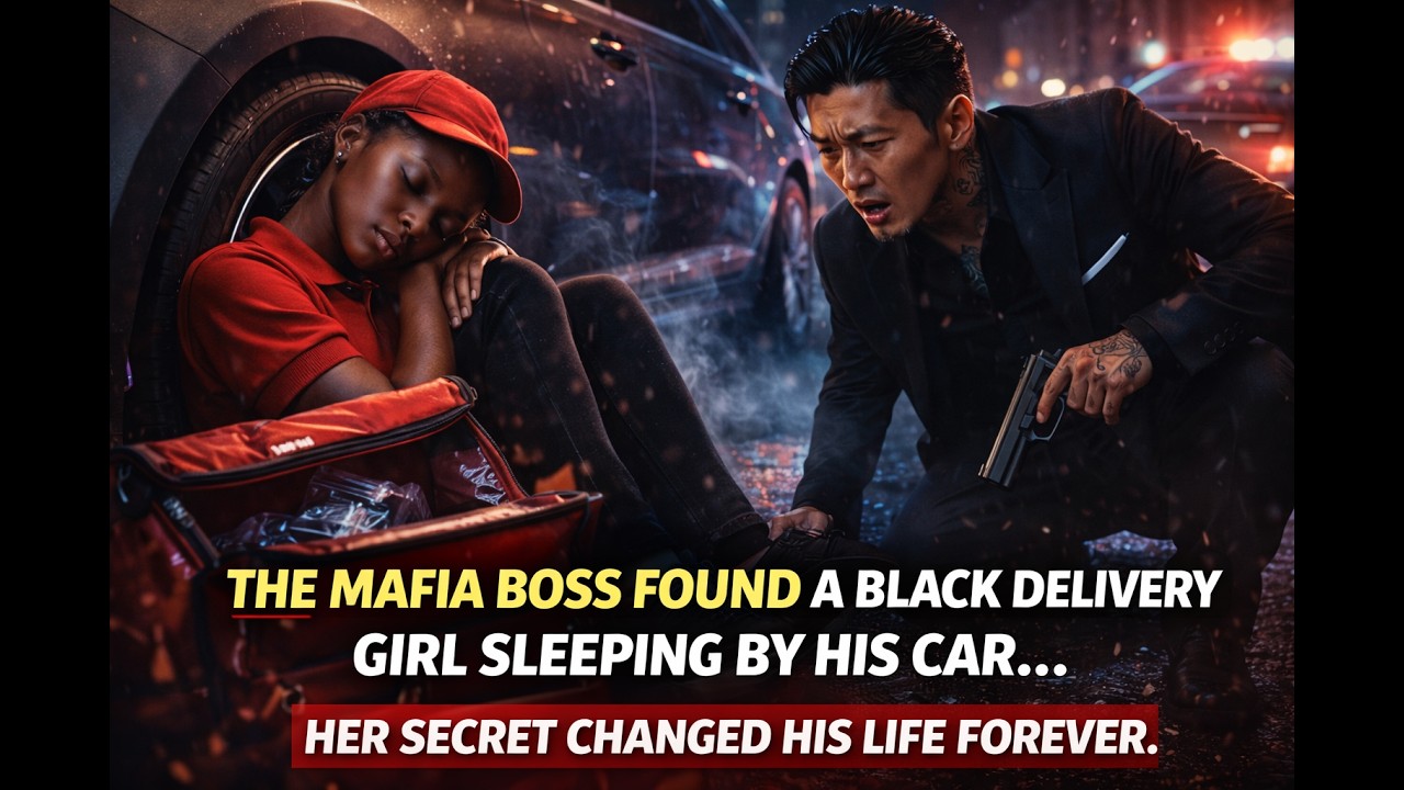 The Mafia Boss Found a Black Delivery Girl Sleeping by His Car… Her Secret Changed His Life Forever
