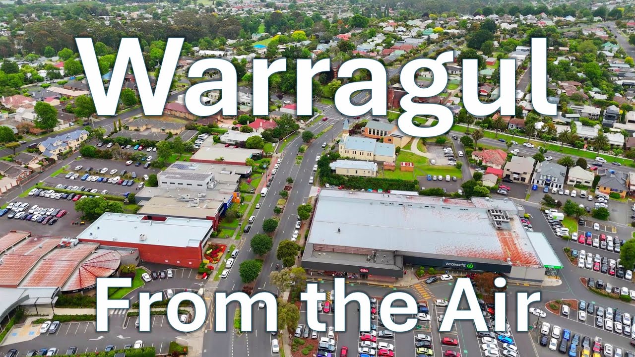 Warragul from the air, Victoria, Australia