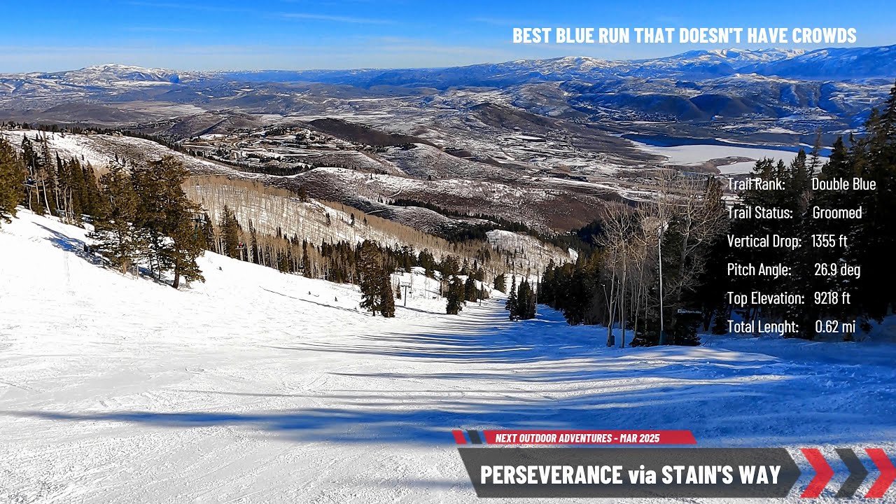 Deer Valley - Perseverance via Stain's Way - You won't hit crowds on this blue run!