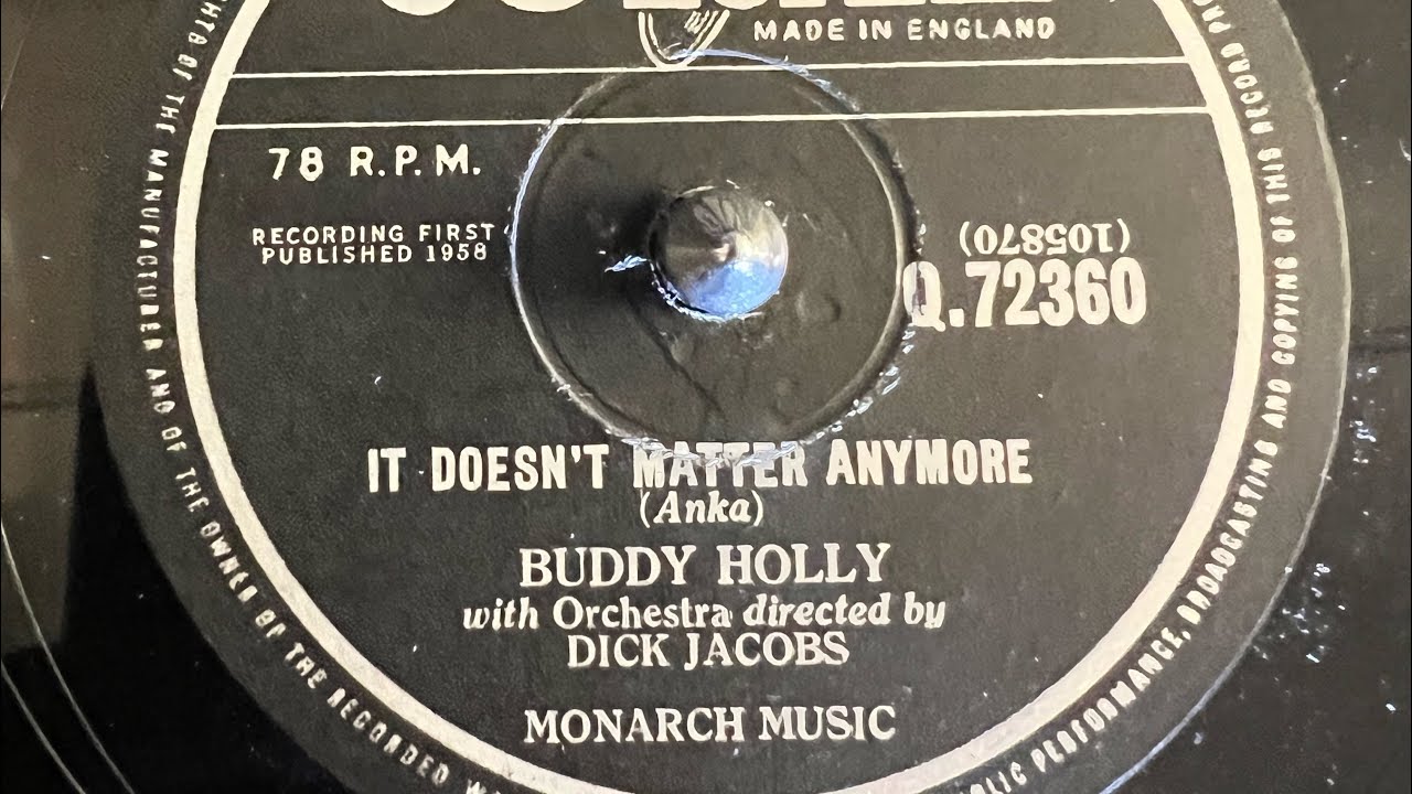 Buddy Holly - It Doesn&rsquo;t Matter Anymore 78rpm