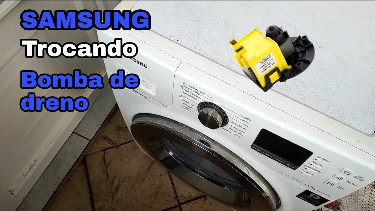 Como trocar a bomba de dreno, lava e seca Samsung