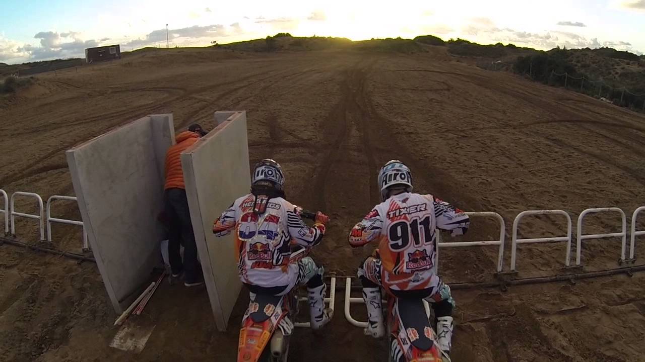 Herlings and Tixier - starting grid trained by Stefan Everts