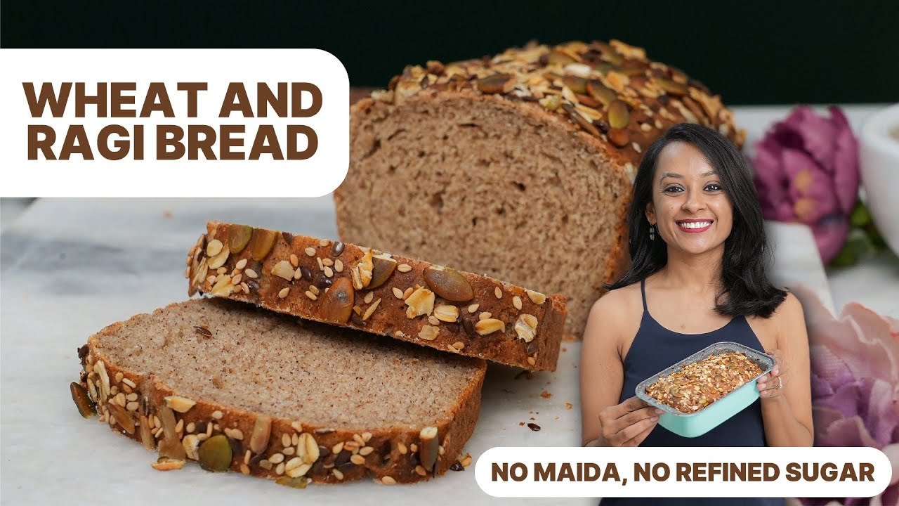Wheat and Ragi Bread | 100% whole wheat bread | Softest whole wheat bread | Best Wheat bread Recipe