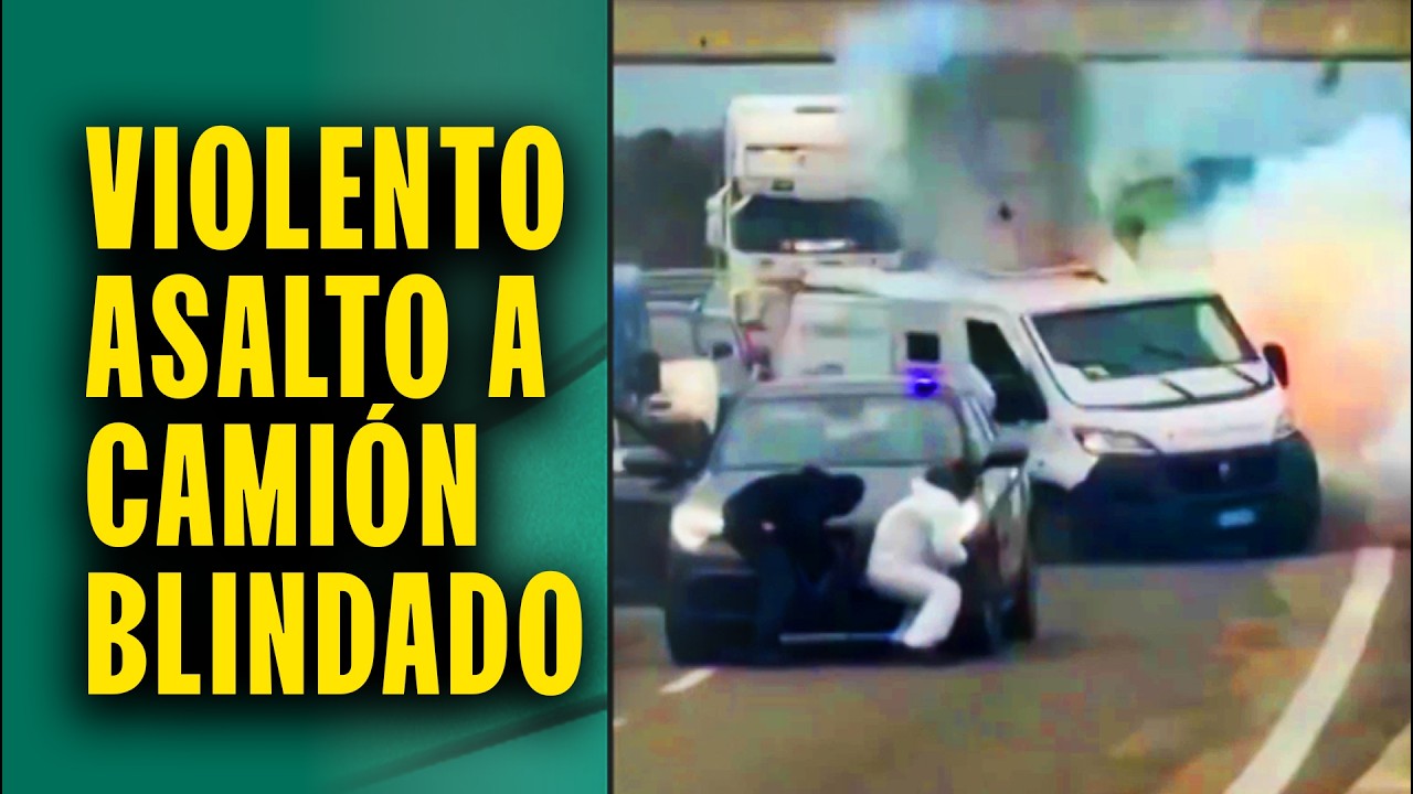 Armados y con explosivos: Criminales cerraron autopista para asaltar camión blindado en Italia