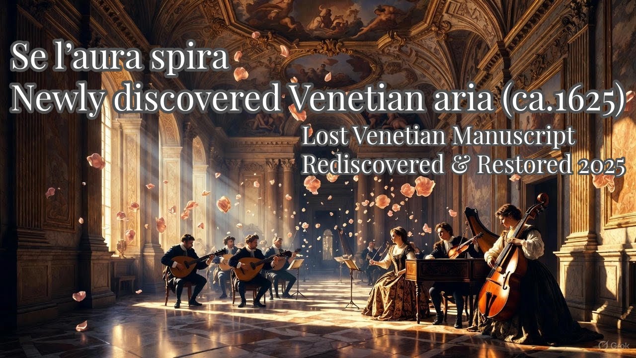 Se l’aura spira – Newly discovered Venetian aria ca 1625 【Restored from a recently found manuscript】