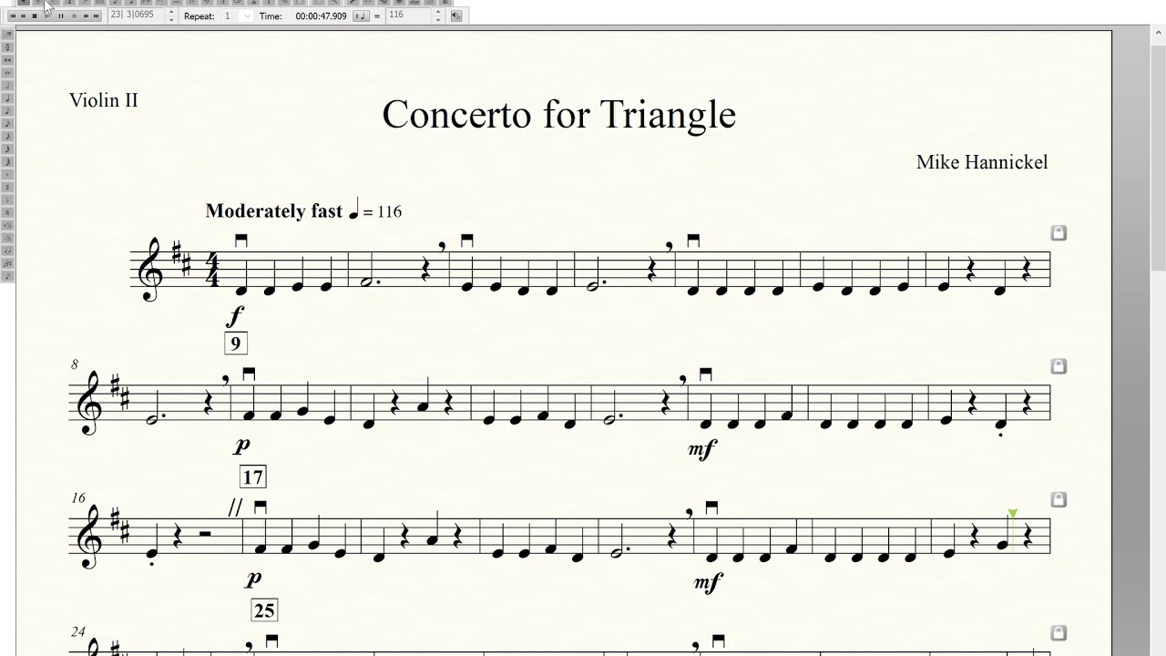 Concerto for Triangle - Violin 2