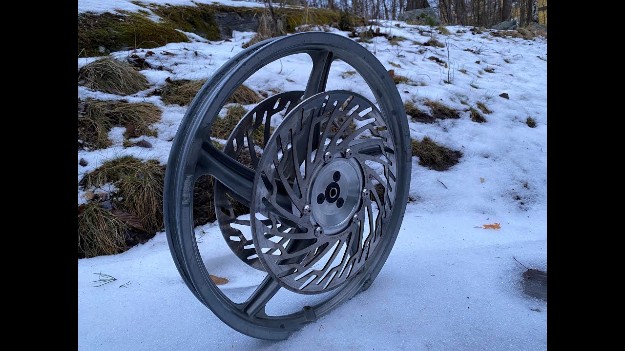 Piaggio CIAO skivbromskonvertering! Piaggio CIAO Double Brake Disc Conversion!