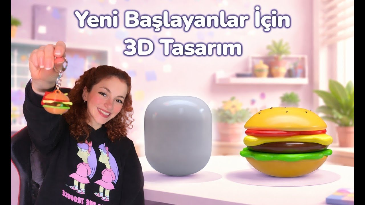 Womp ile Sıfırdan 3D Hamburger & Patates Anahtarlık Tasarımı
