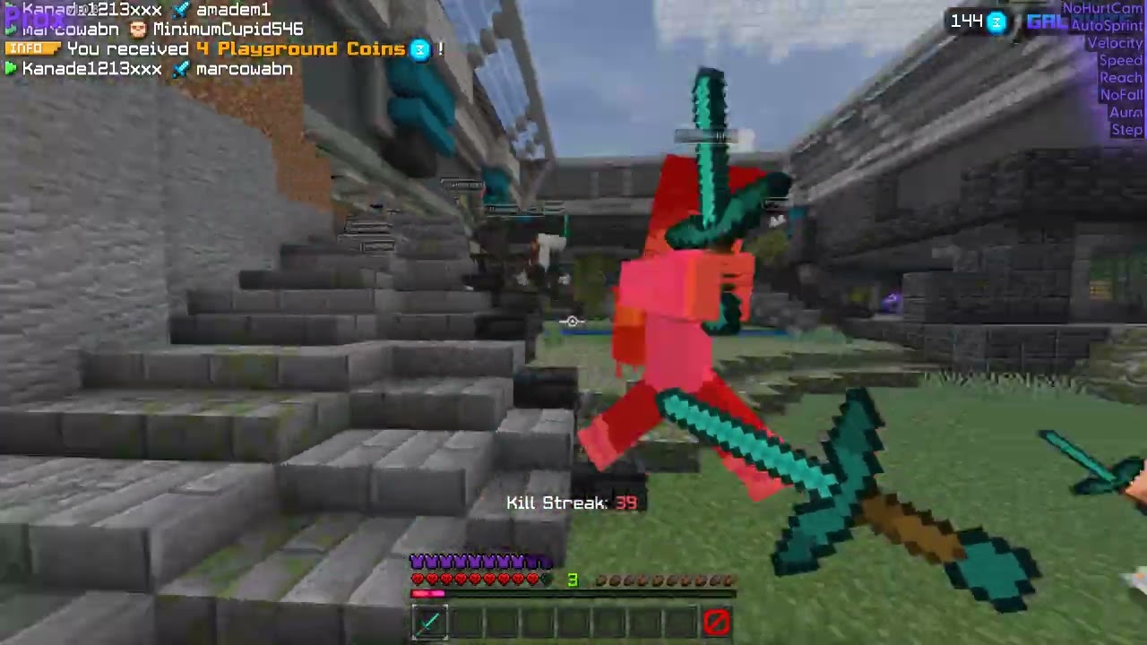Streaking in Anarchy PvP Server. (GALAXITE)