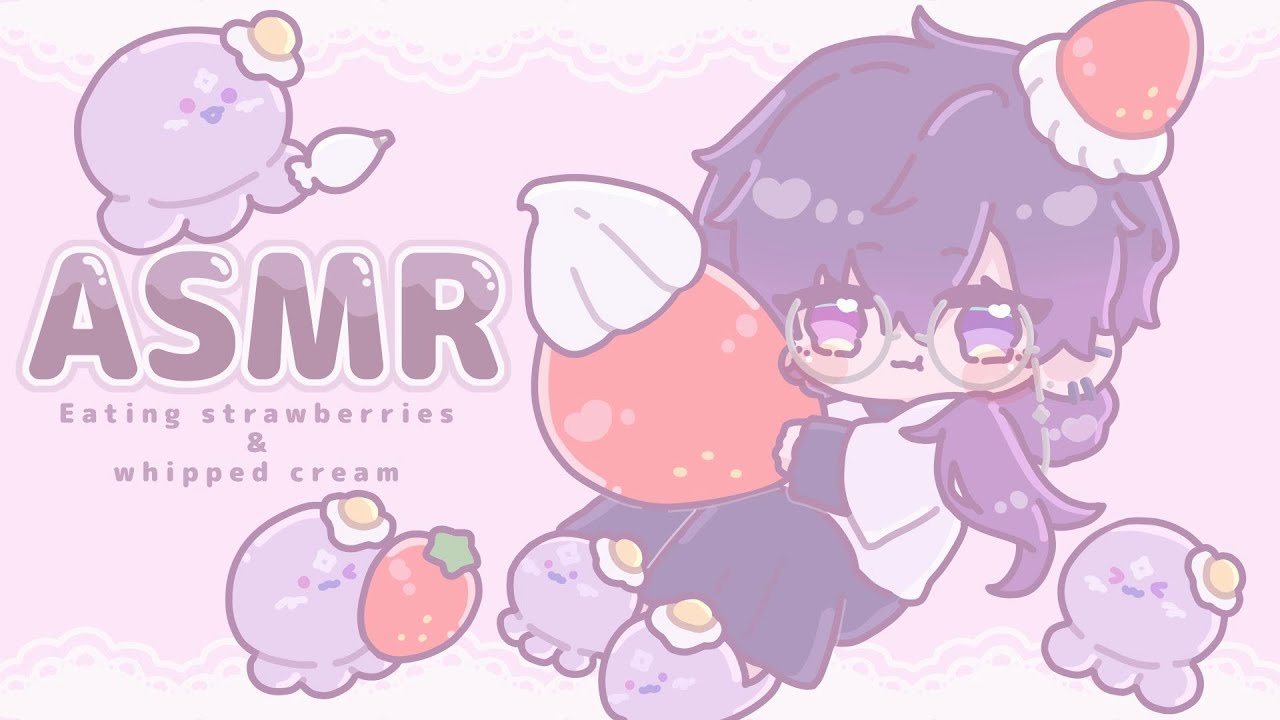 【ASMR】🍓 eating strawberries and whipped cream 🍦【NIJISANJI EN | Uki Violeta】