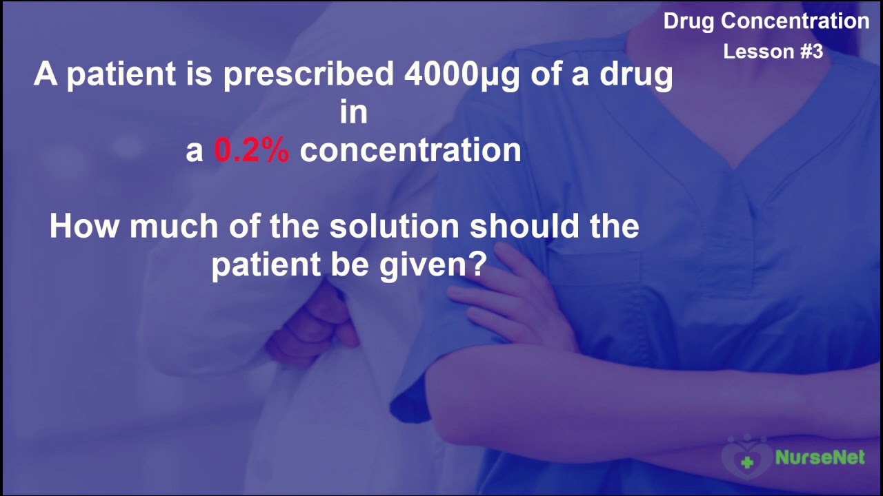 Drug Calculations - Drug concentrations