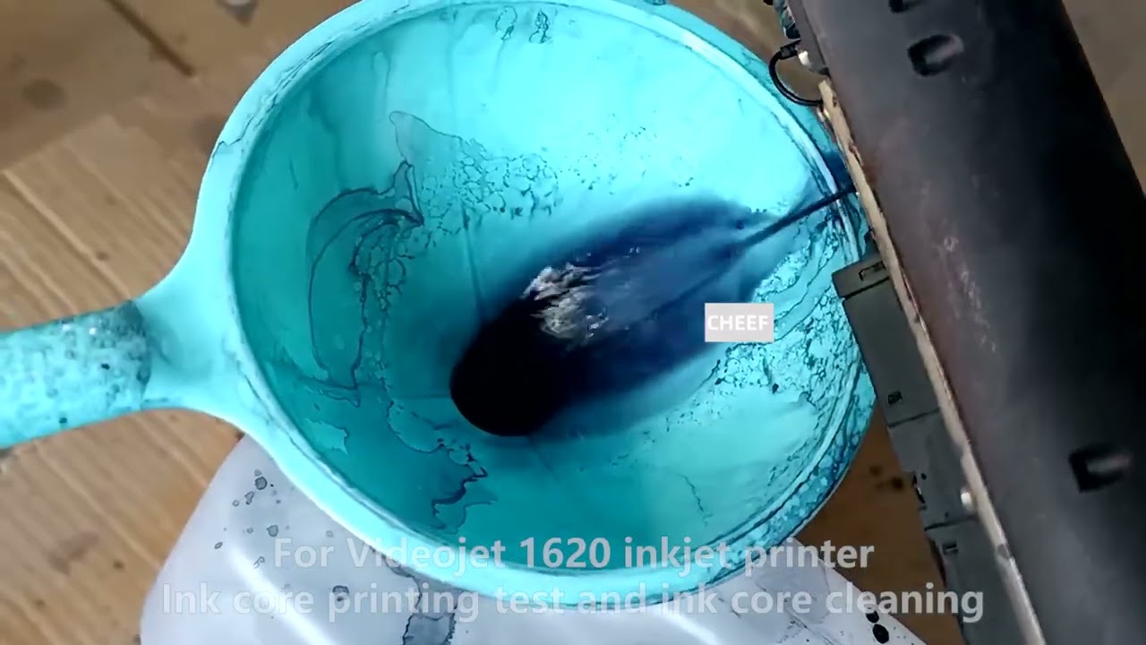Let's take a look at the core printing test of Videojet 1620 and the core of ink core!
