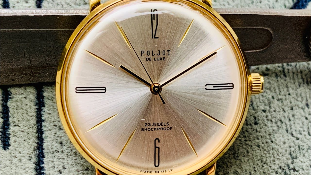 Collectible Watch POLJOT De Luxe 23 jewels classic design shockproof made in USSR/Полёт Kirovskie SU