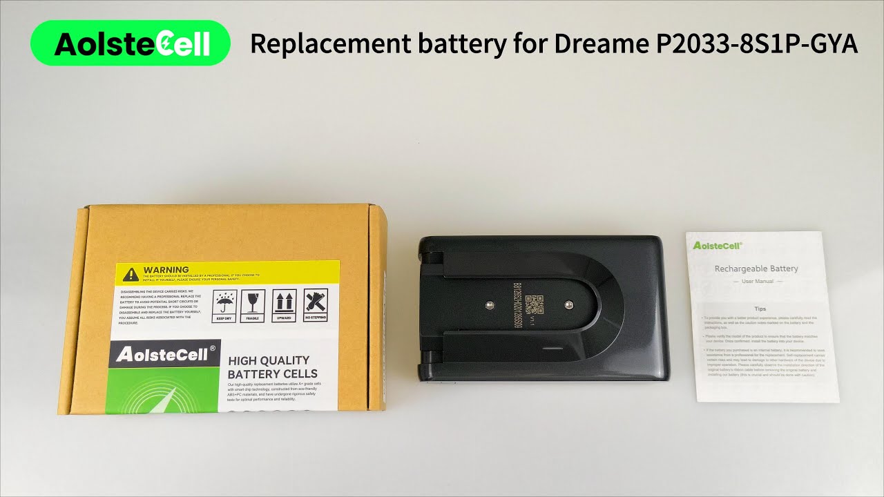 Replacement battery for Dreame P2033-8S1P-GYA 29.6V 2900mAh 8 Cells