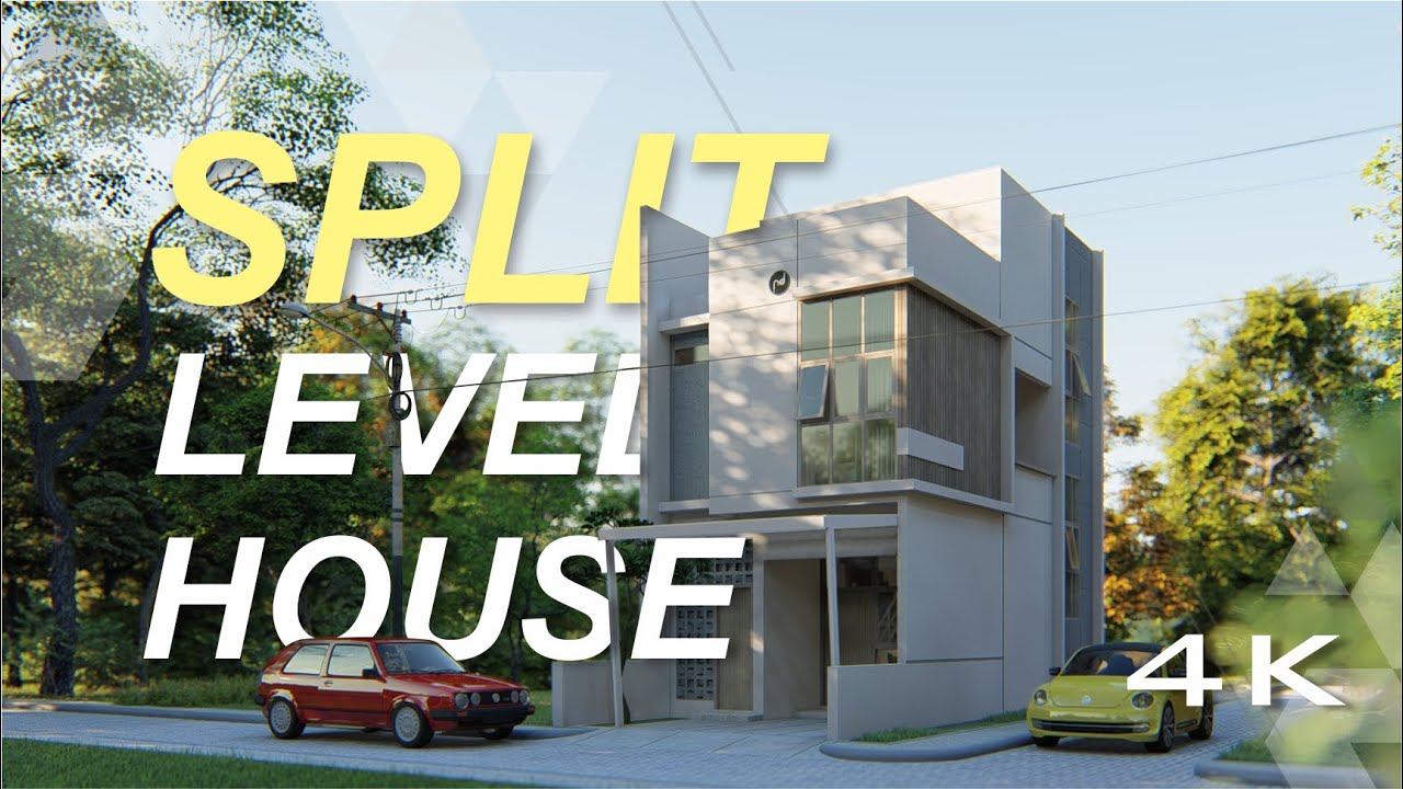 Desain Rumah 5x12 Meter | Split Level Hook