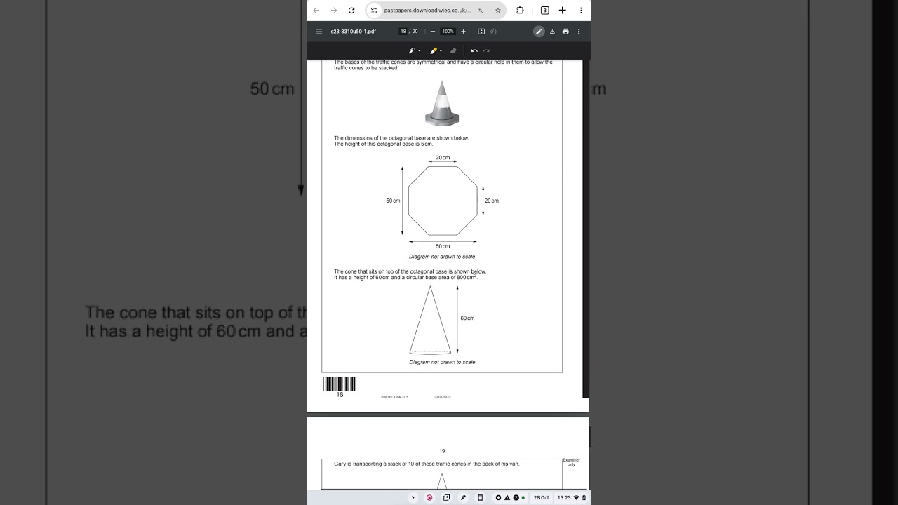 Complete Work Through of the WJEC Unit 1 Non-Calculator Higher Tier Numeracy Exam from 2023 pt 2