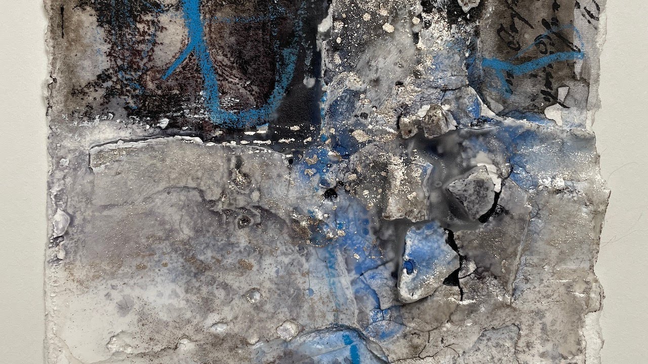 Mixed-Media-Collagen-Technik auf Miniaturformaten mit Sumpfkalk und Wachs - Teil 7