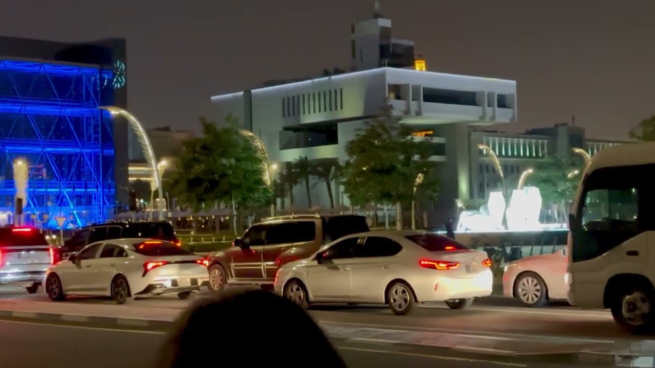 welcome to al corniche play ground night market beside at islamic art museum doha qatar