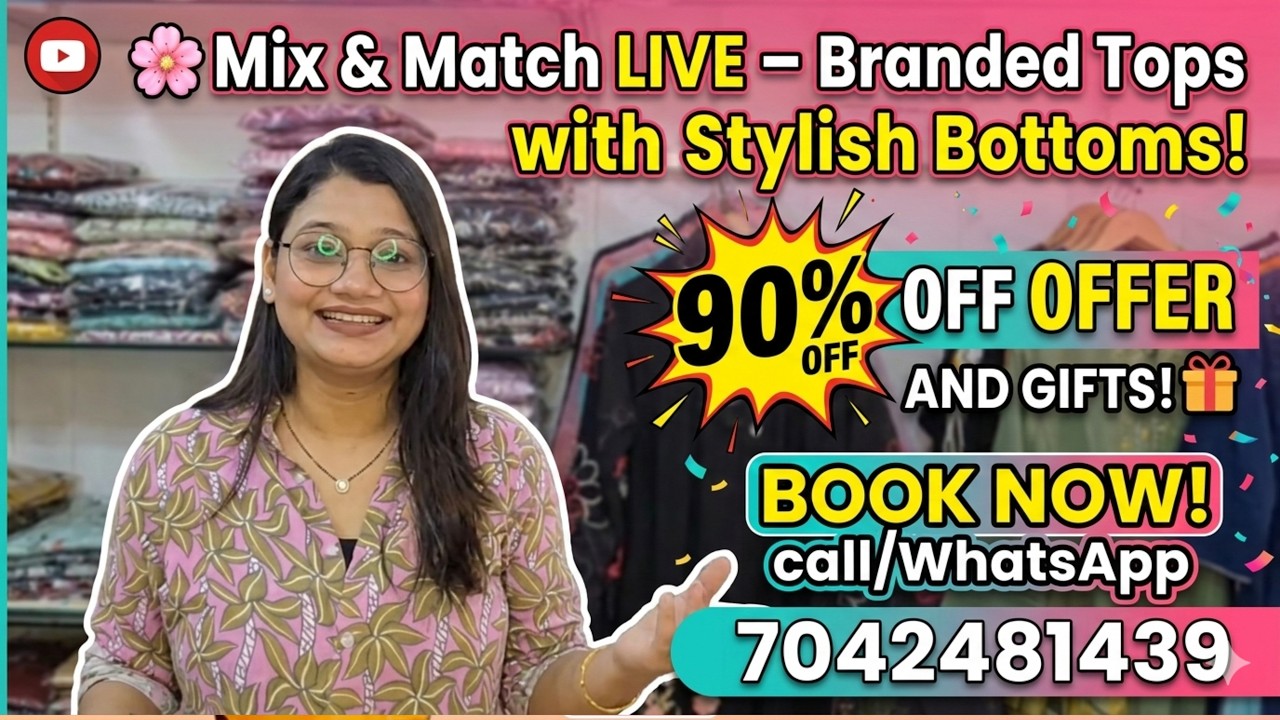 🌸 Mix & Match LIVE – Branded Tops with Stylish Bottoms!