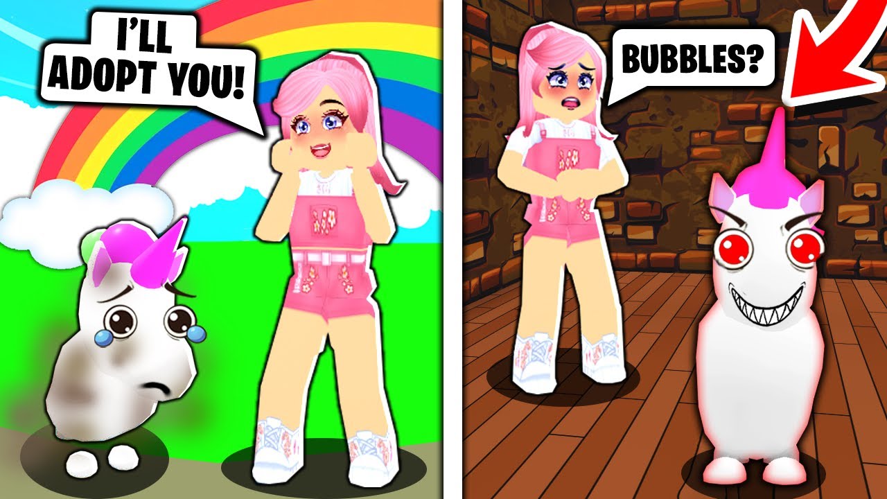 We Adopted This HOMELESS UNICORN... Her Secret SHOCKED US! Adopt Me Roleplay (Roblox Adopt Me)