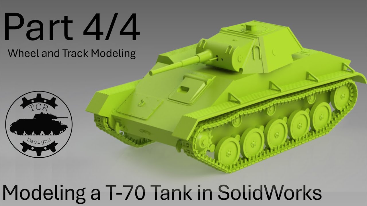 Modeling a Tank is SolidWorks (T-70) - Part 4/4 - Tank Track Modeling