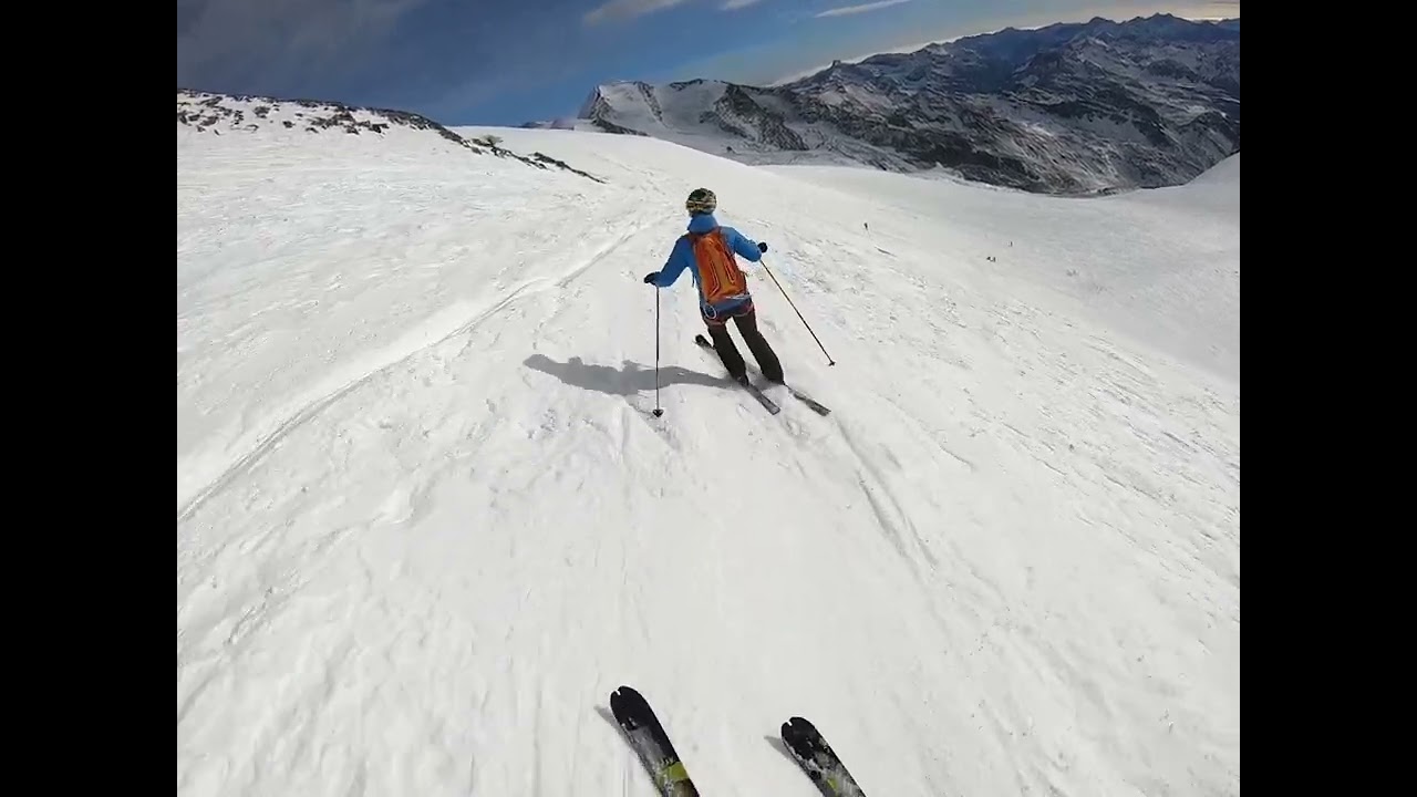 Breithorn Occidentale- Discesa con gli sci.