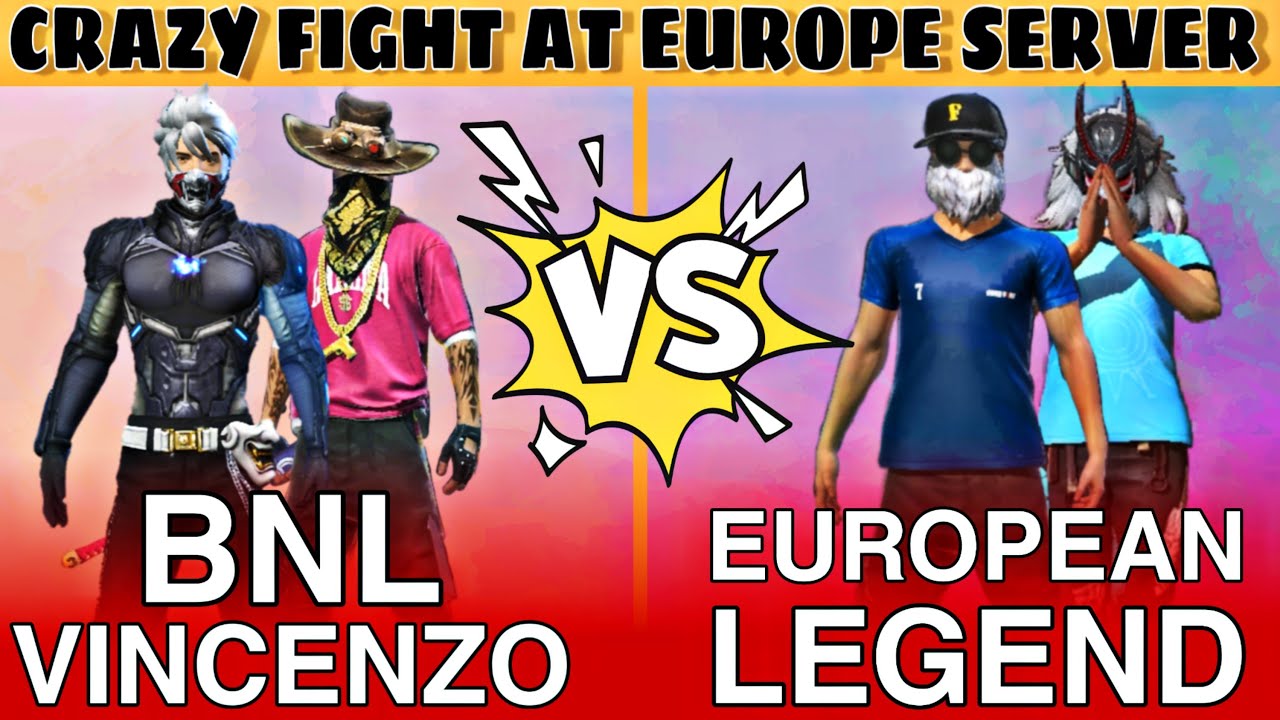 BNL & VINCENZO VS EUROPEAN TWO LEGEND GIRL & BOY Clash Squad Custom Match || Crazy ONE TAP HEADSHOT