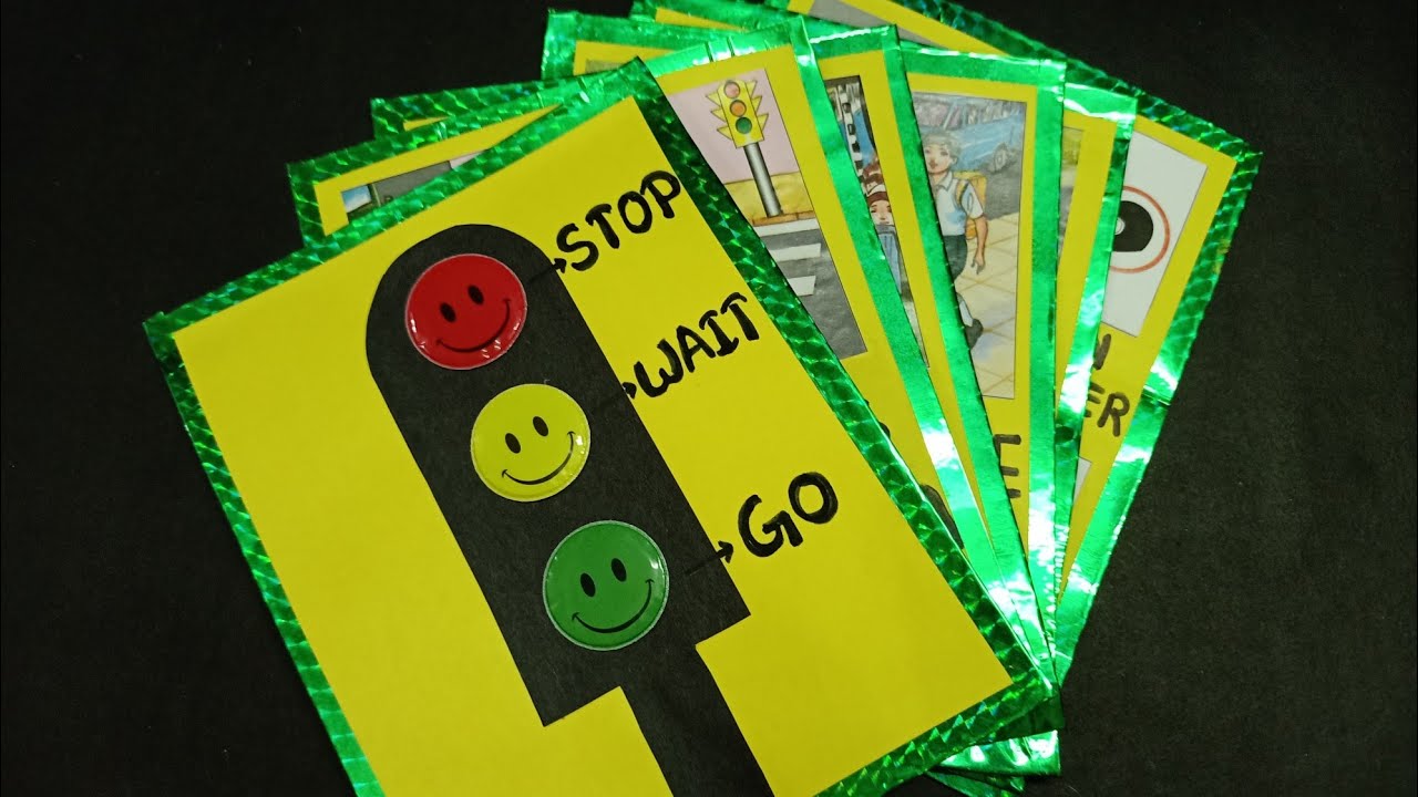 Flashcards on road safety rules, tlm for primary school, tlm,evs tlm, road safety,B.ed comission tlm