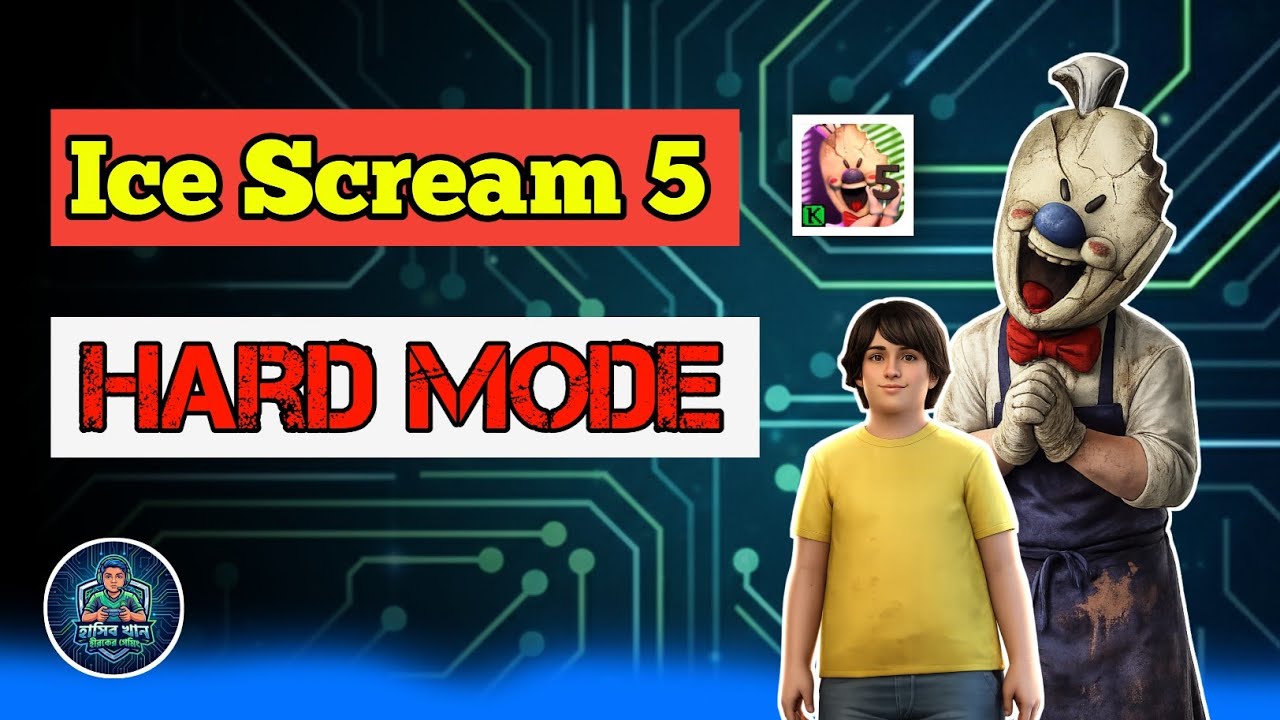 Ice Scream 5 Hard Mode Full Gameplay বাংলাদেশে এই প্রথম Hard Mode Gaming হাসিব খান হীরকের গেমিং