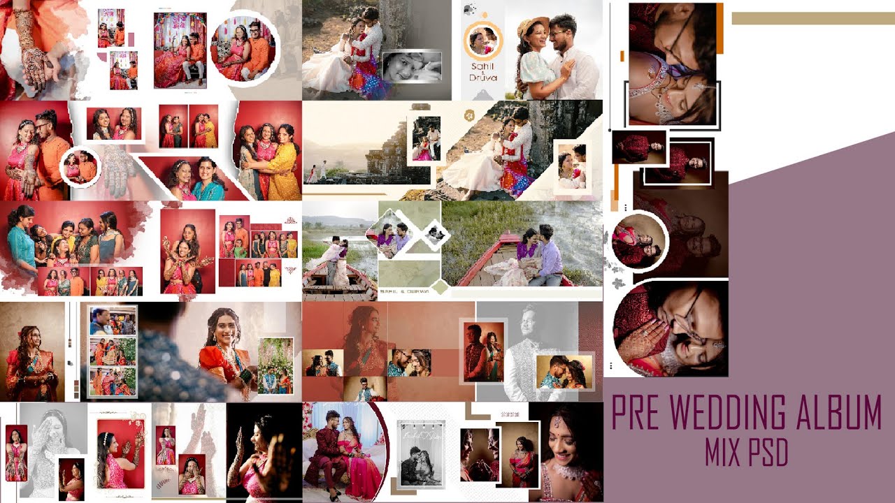 PRE-WEDDING MIX 12X36 ALBUM PSD VOL- 33 #anythingediting #photoshop #album design