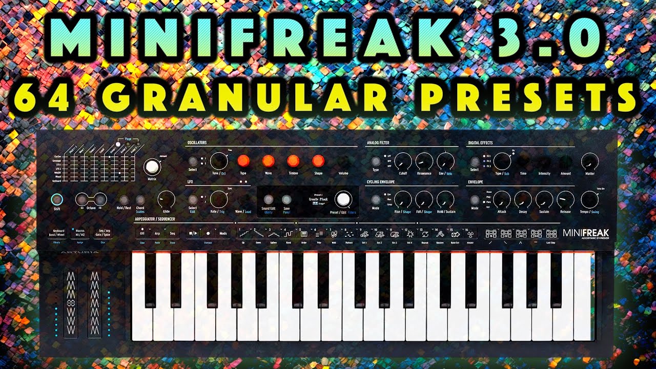 Arturia Minifreak 3.0 Granular Presets. No Talk Sound Demo