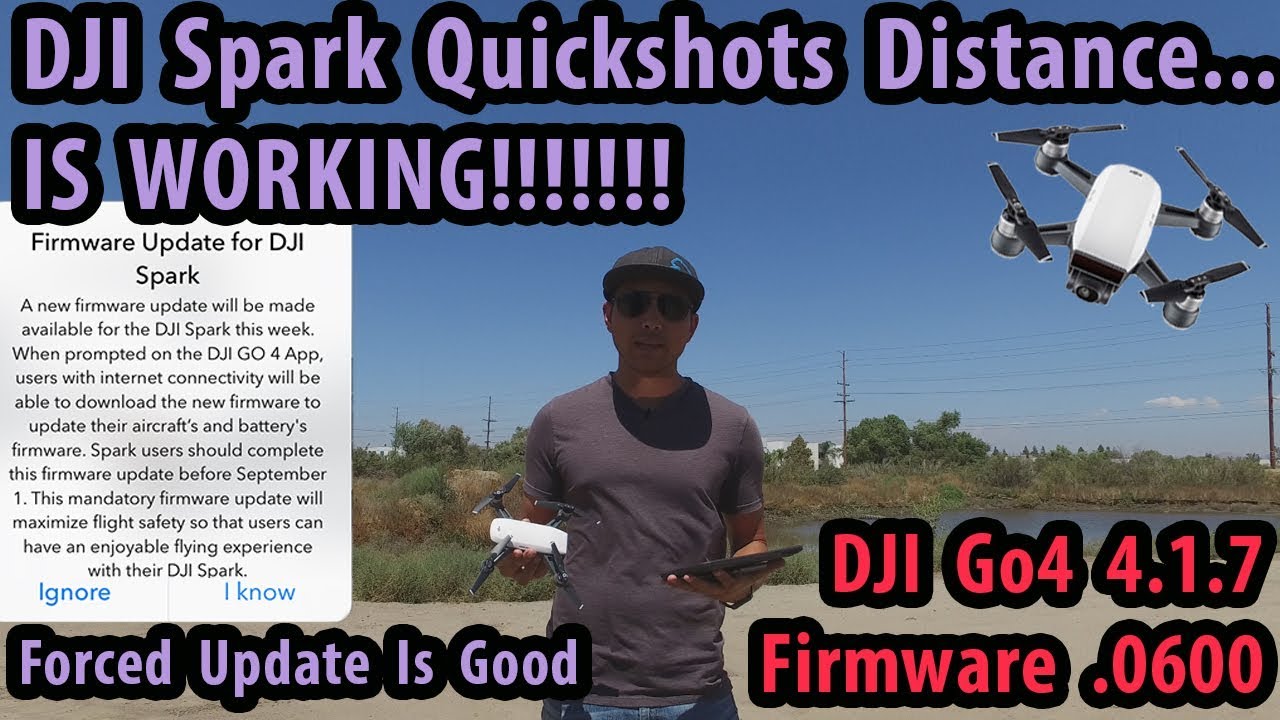 Dji Spark .600 Firmware Quickshots Finally Working Properly-Distance Controls Work!!!