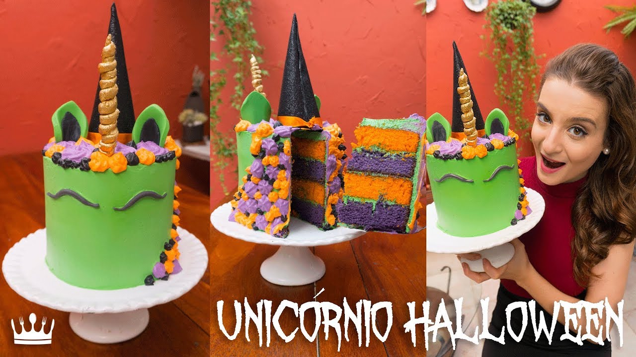 BOLO UNICÓRNIO HALLOWEEN (