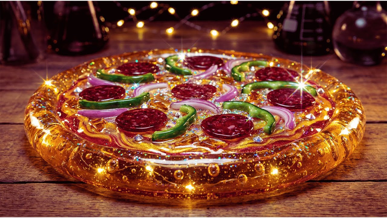 ASMR GLASS PIZZA 🍕 - Ultra Realistic Crunchy Glass Food