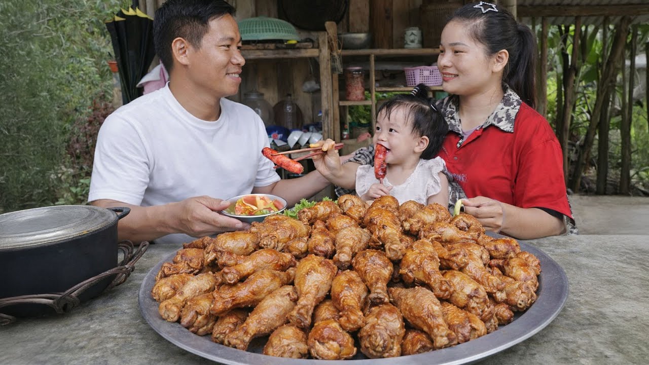 Making Giant Grilled Chicken Legs for My Daughter and Husband