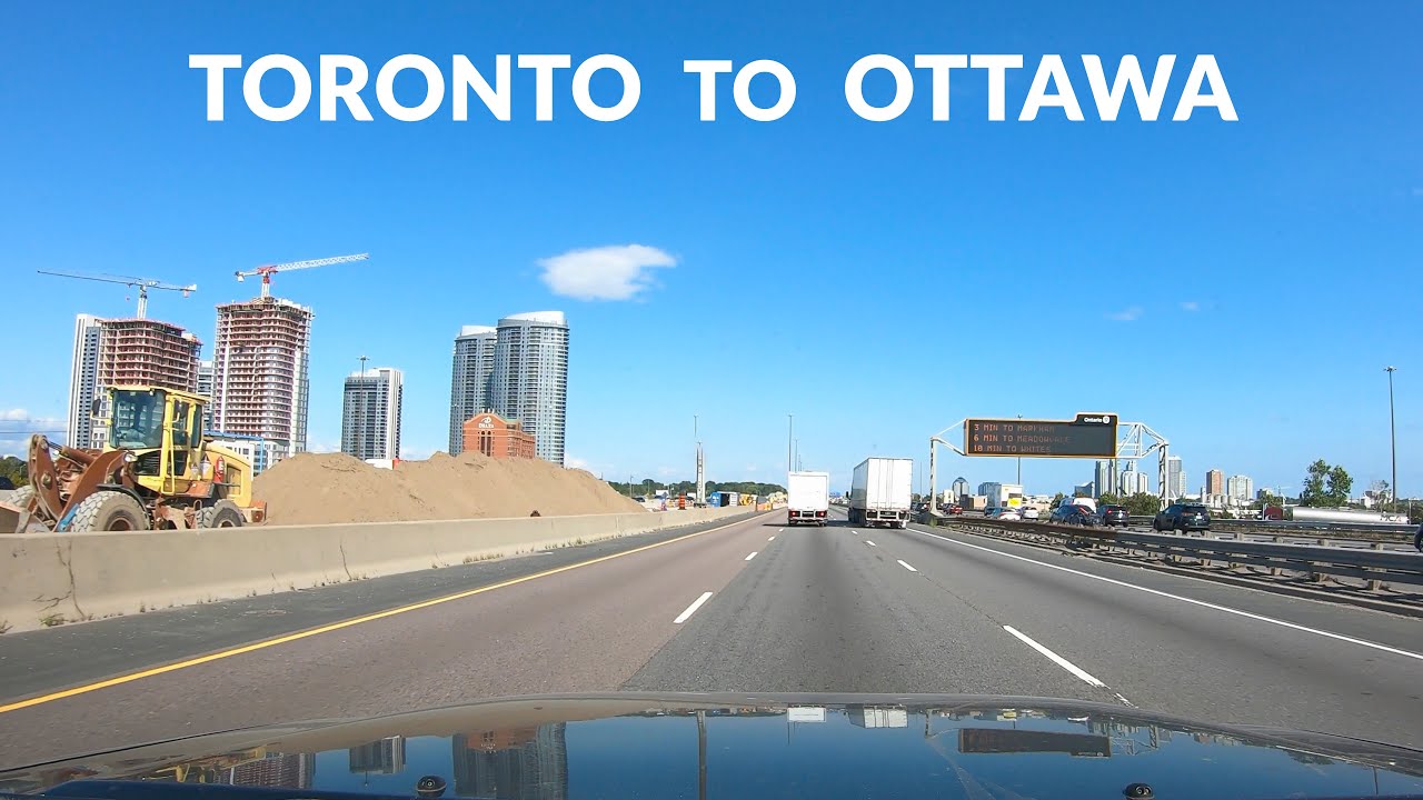 Toronto to Ottawa Road Trip: Drive Timelapse 4K
