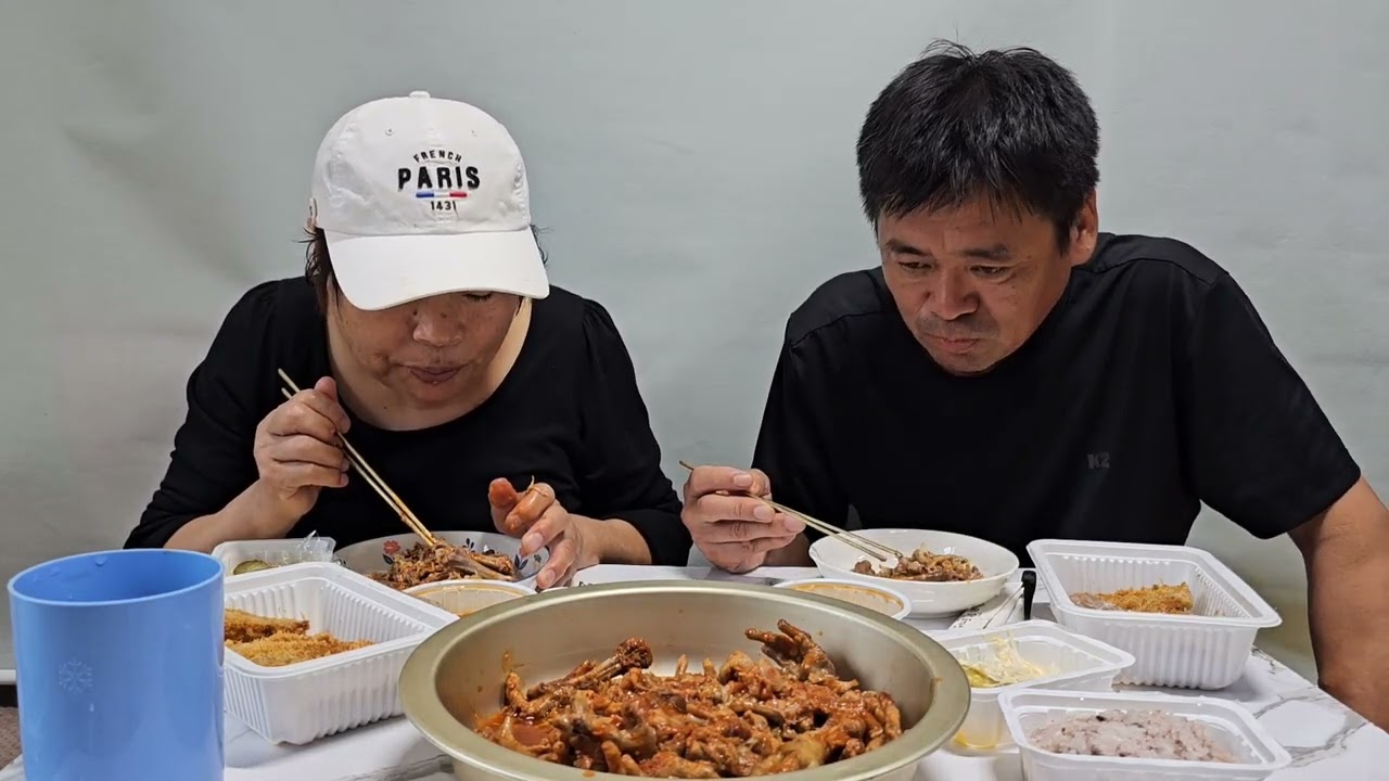 돈가스와닭발먹방