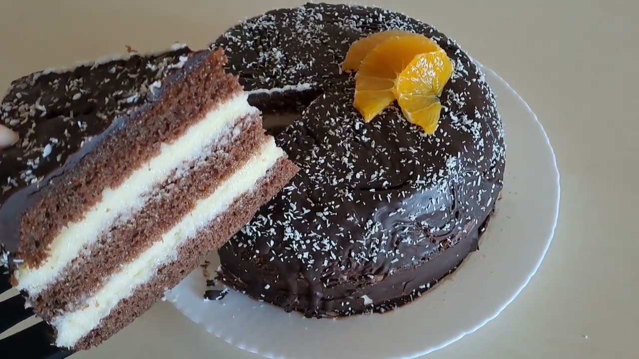 Из ОДНОГО коржа! 🎂ШОКОЛАДНЫЙ ТОРТ 