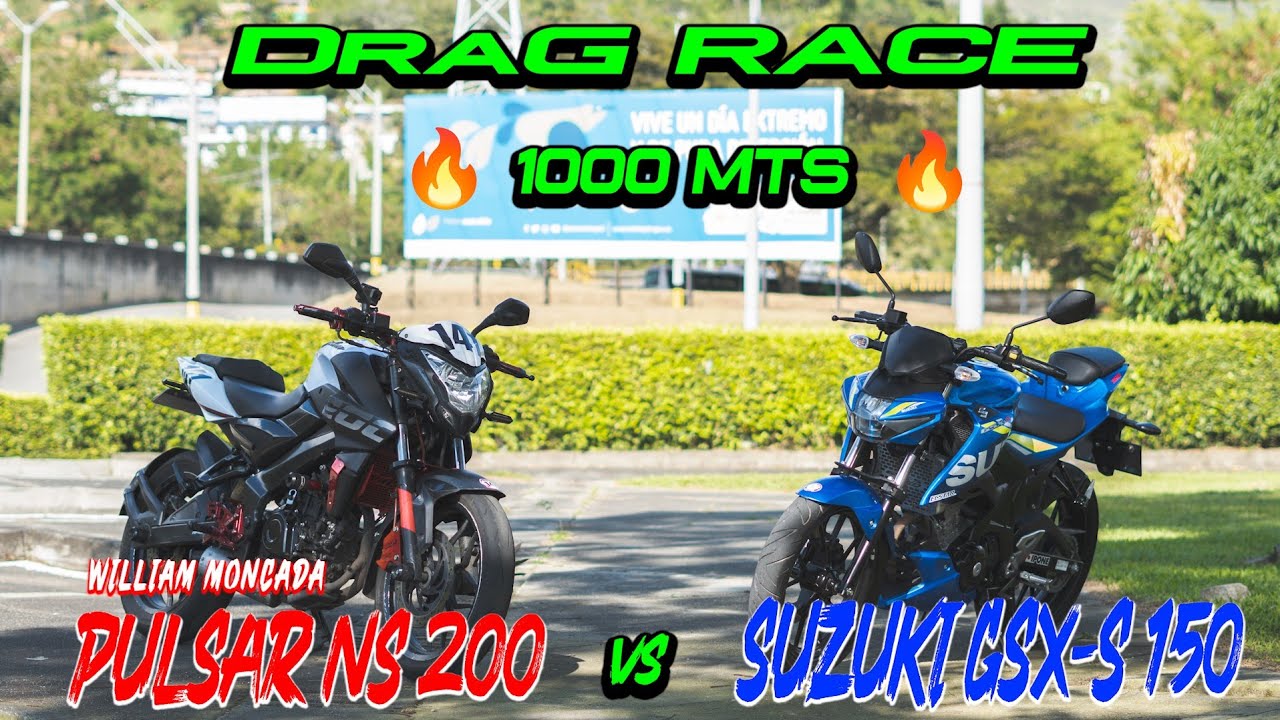 SUSUKI GSX-S150 VS PULSAR NS 200 || 1000 Mts Drag Race 🔥🔥🏁🏁