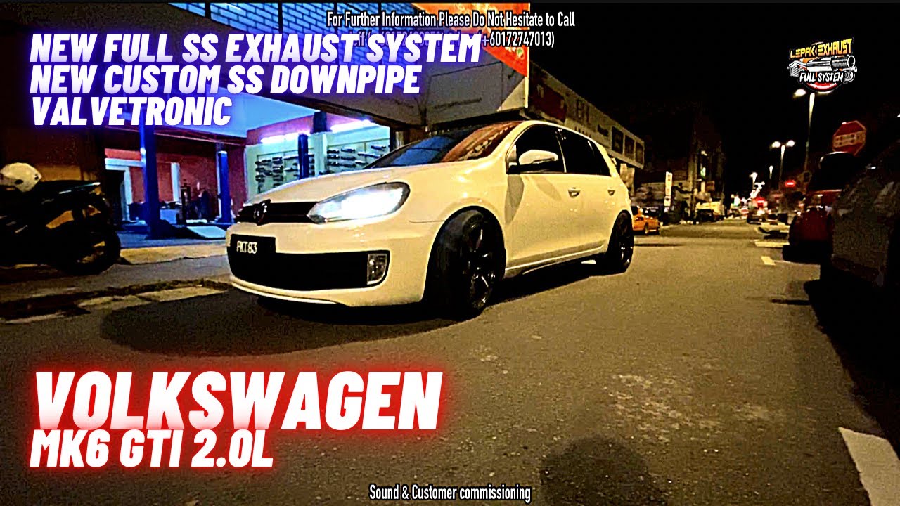 New Full SS Exhaust System, Custom Downpipe & Valvetronic | VOLKSWAGEN MK6 GTI 2.0L
