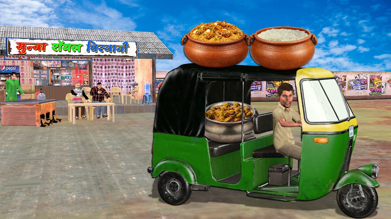 Lalchi Auto Rickshaw Food Delivery Wala Hindi Kahani Hindi Moral Stories New Funny Comedy Video