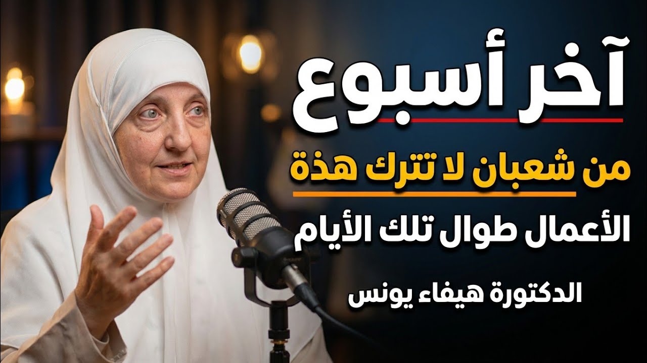 الفرصة الأخيرة أعمال لاتتركها طوال الأيام الأخيرة من شعبان ، فرصة لن تتكرر | الدكتوره هيفاء يونس