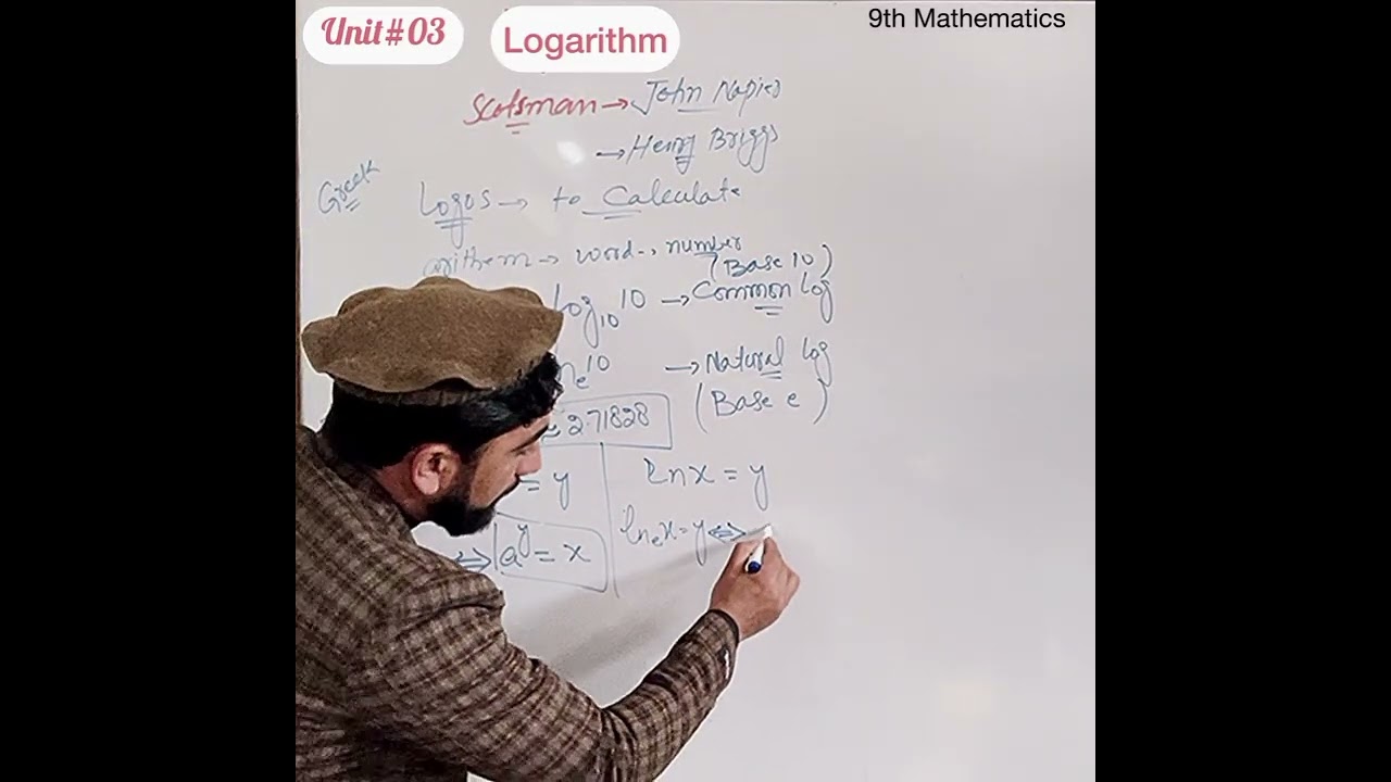 Logarithm Unit#3 9th Mathematics #First #Lecture. #Math #matheducation @Zia93 