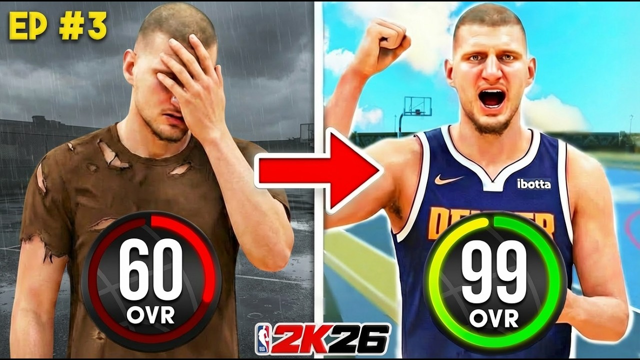 NIKOLA JOKIC BUILD 60 OVR to 99 OVR in NBA 2K26 No Money Spent | Ep. 3