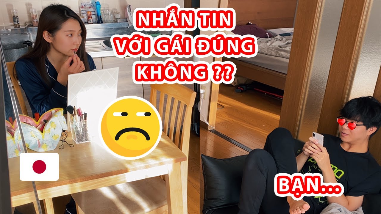 Giả vờ nhắn tin với Gái và cái kết | Cặp Đôi Việt - Nhật
